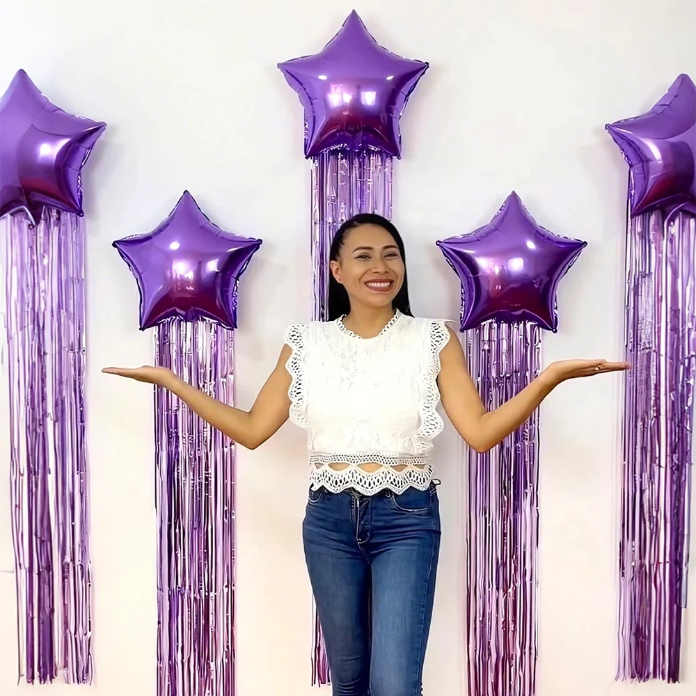 Home Bargains - 6Pcs18inch Five Pointed Star Balloon Tassel