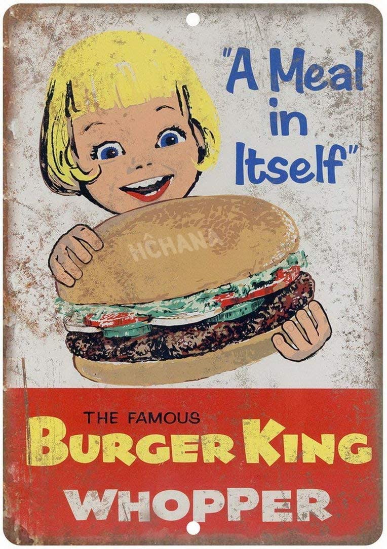 Home Bar And Coffee - Vintage Metal Tin Sign Whopper Vintage