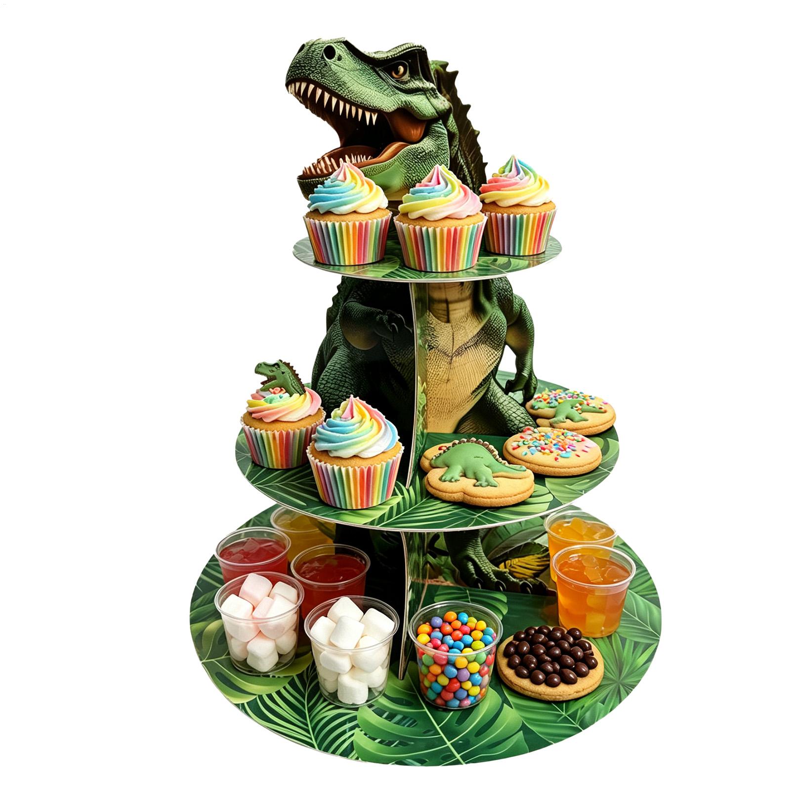 Cupcake Stand 3 Tiers Dinosaur - Home Bar Shelves review and price