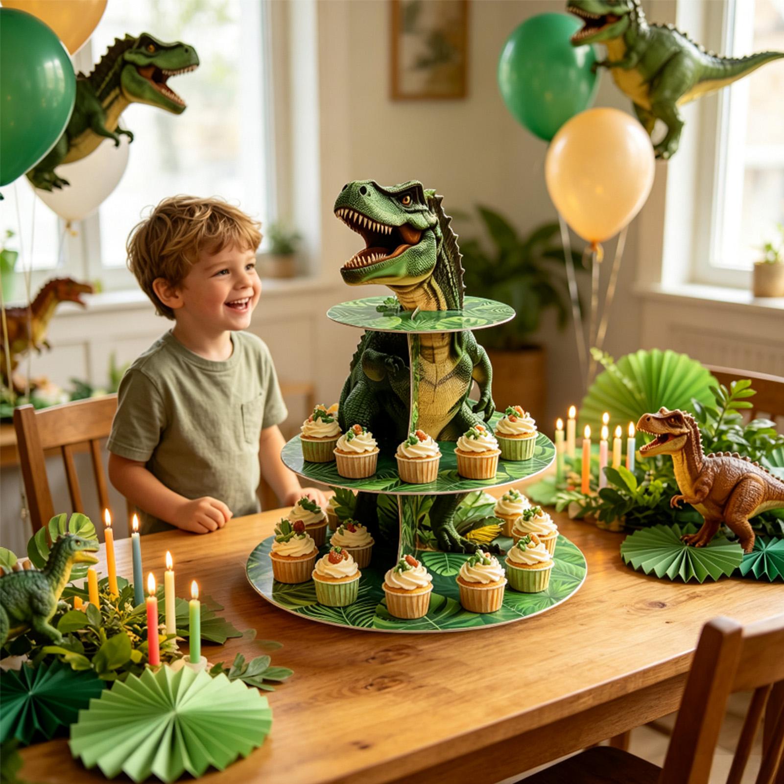 Cupcake Stand 3 Tiers Dinosaur - Home Bar Shelves review and price