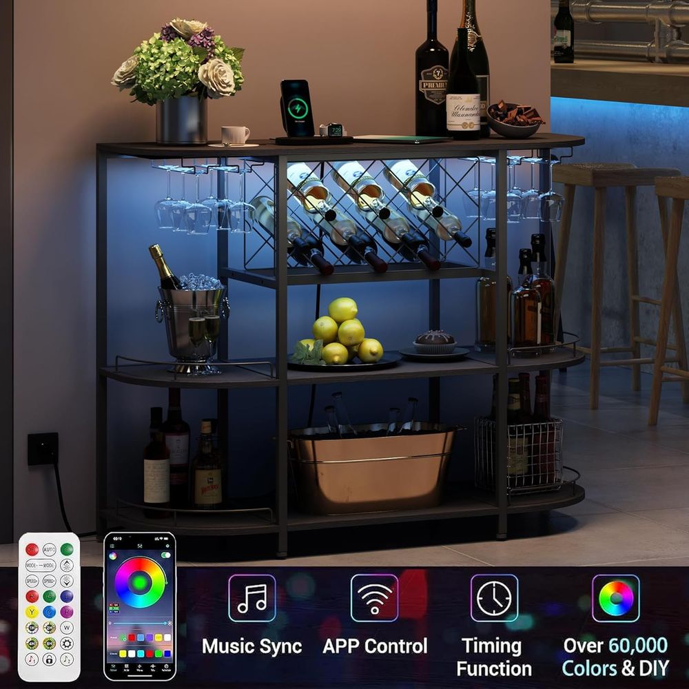 Black 3-Tier Coffee Table with - Home Bar And Kitchen review and price