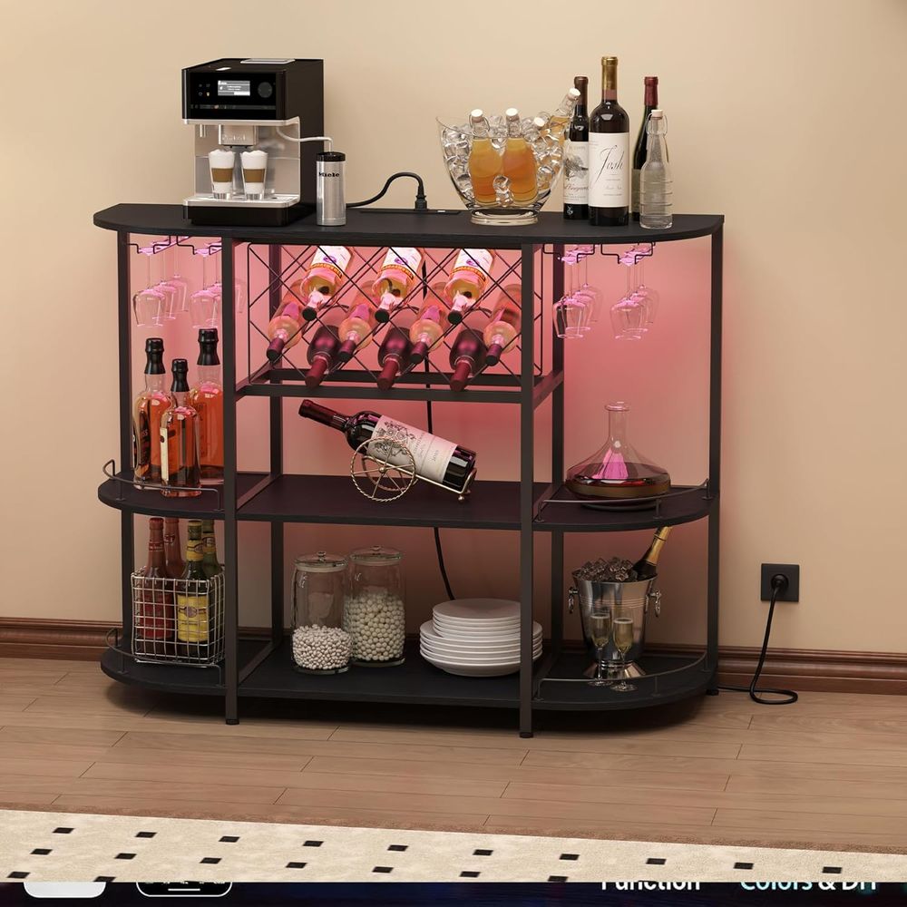 Black 3-Tier Coffee Table with - Home Bar And Kitchen review and price