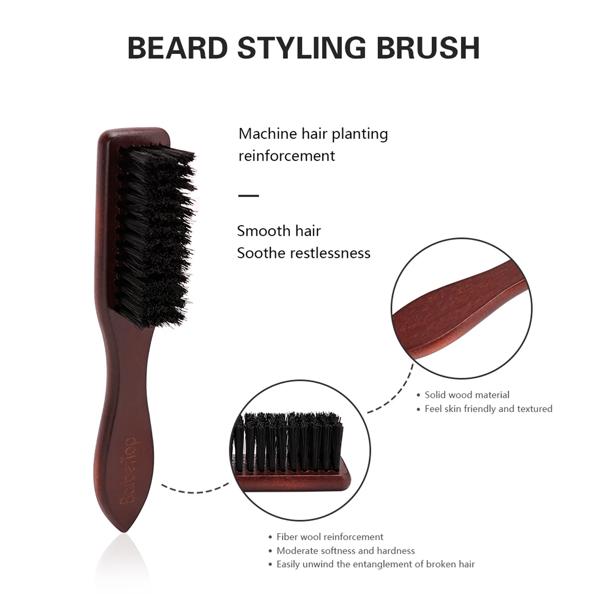 Barbershop Wooden Handle Boar  - Home Barbershop review and price