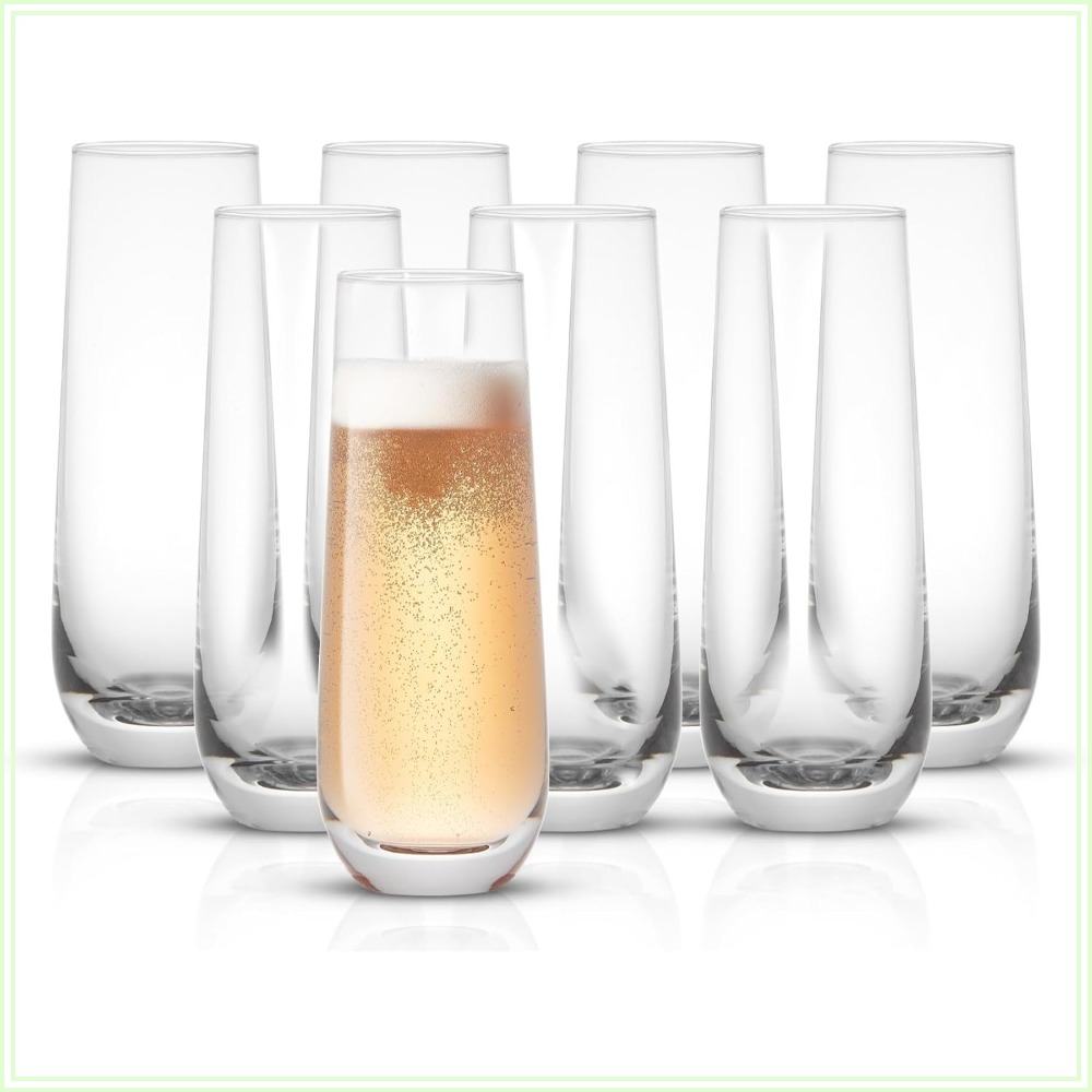 Stemless Champagne Flutes Set  - Highball Glass Set review and price