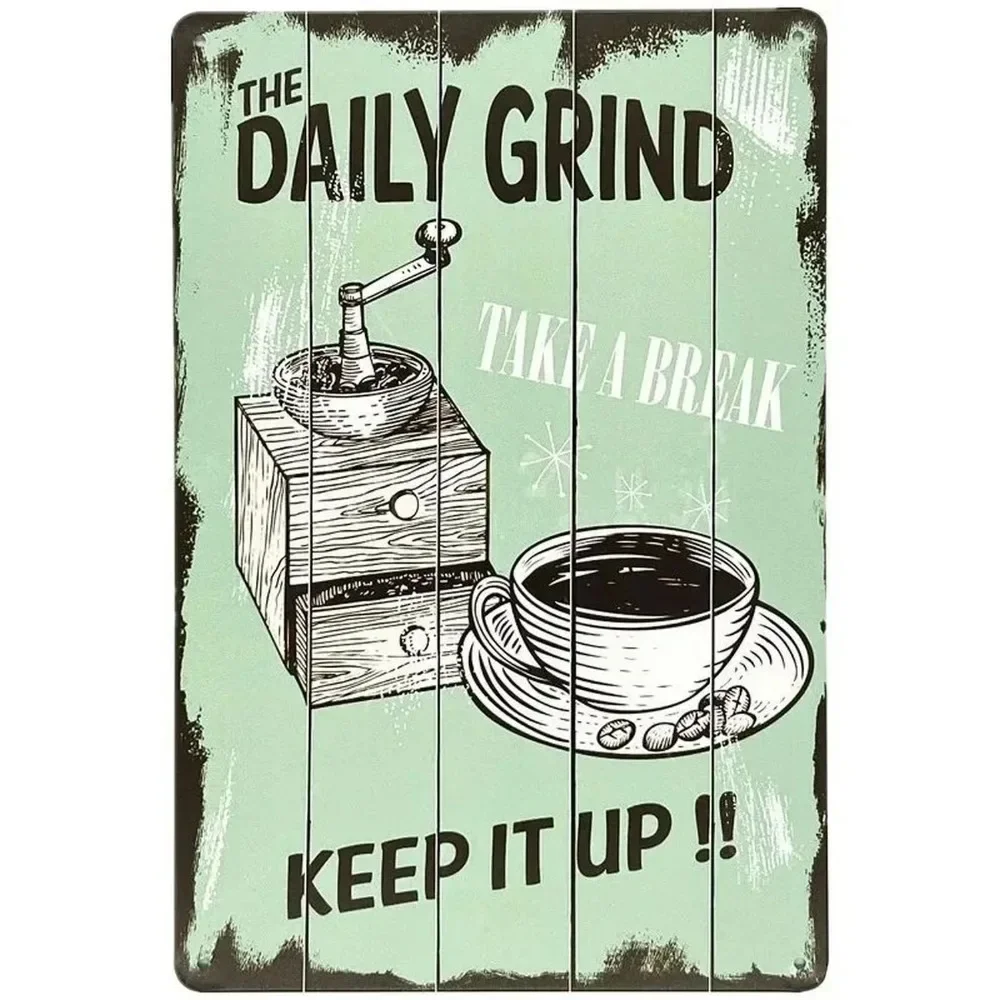Plaque Metal Signs Drink Coffe - Home Bar And Coffee review and price