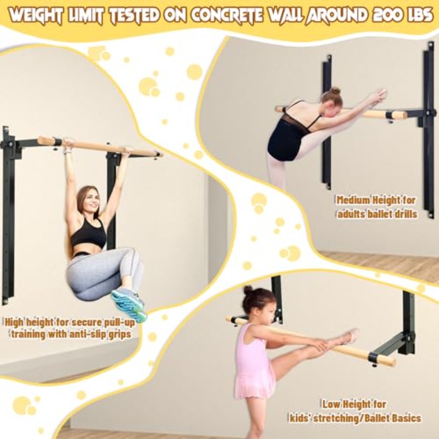 Wall Mounted Ballet Barre 4ft  - Home Bar And Gym review and price