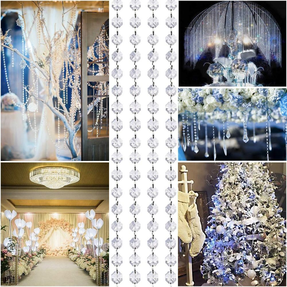 10PCS 100cm Clear Beaded Curta - Home Bargains review and price