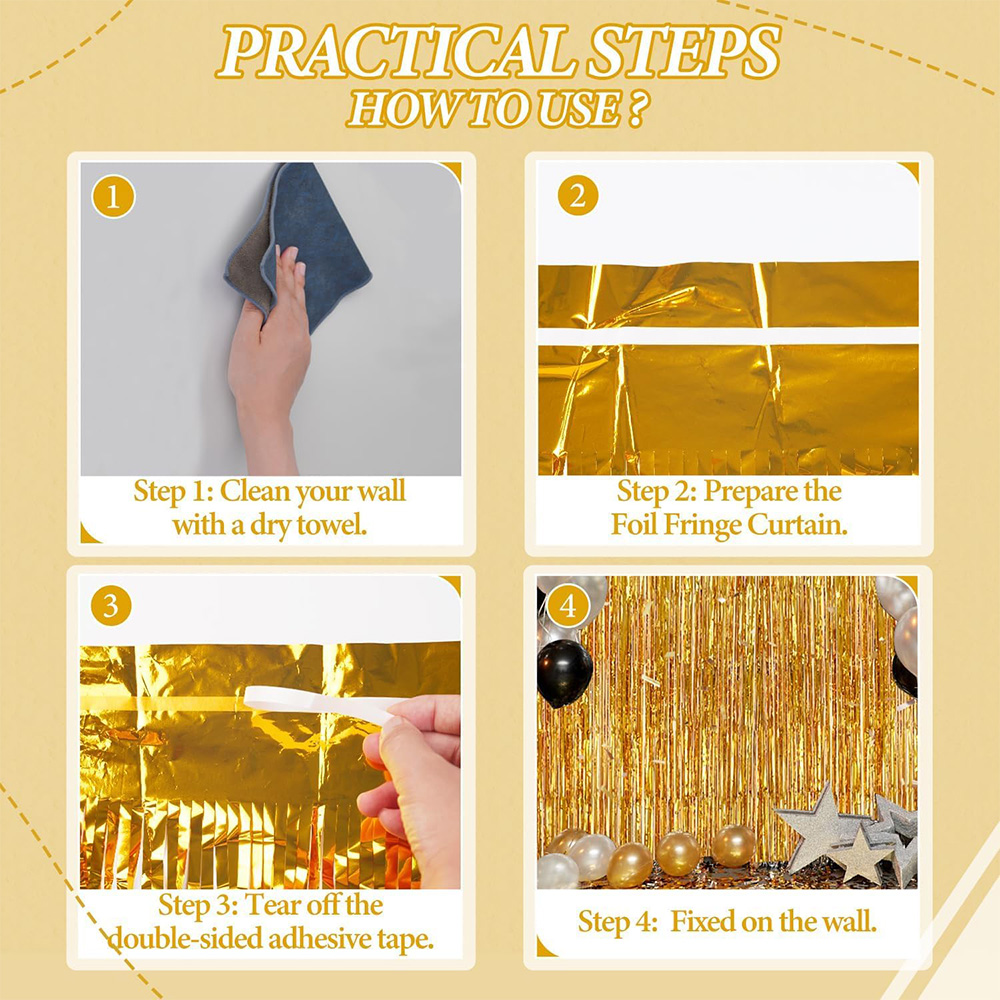 2Pack Gold Metallic Foil Tinse - Home Bargains review and price