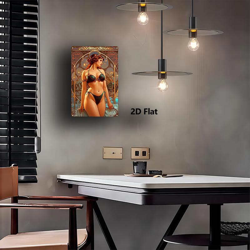 2D Flat Metal Sign, Retro Art  - Home Bar And Kitchen review and price