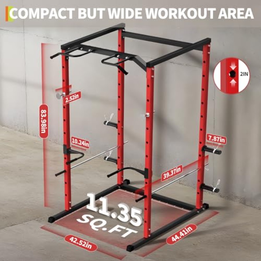 Heavy-Duty Power Cage with Pul - Home Bar And Gym review and price
