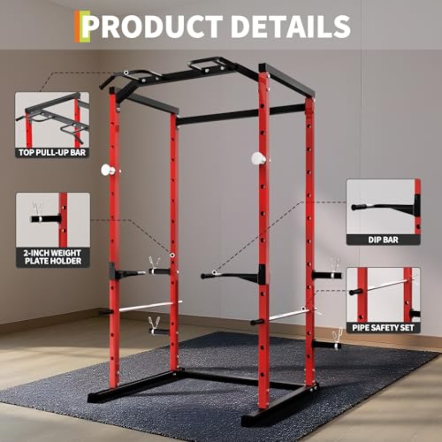 Heavy-Duty Power Cage with Pul - Home Bar And Gym review and price