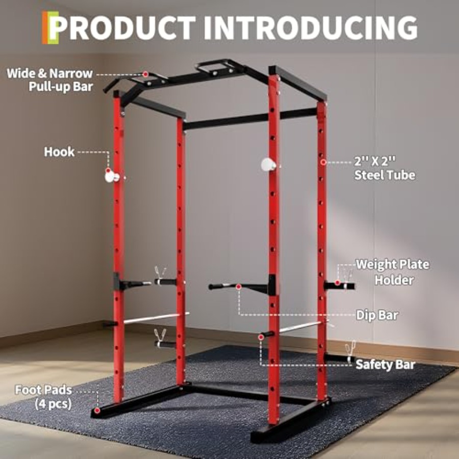 Heavy-Duty Power Cage with Pul - Home Bar And Gym review and price
