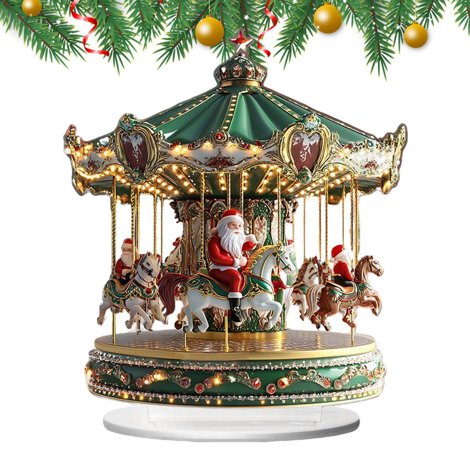 Christmas Carousel Acrylic 2D  - Home Bar Shelves review and price
