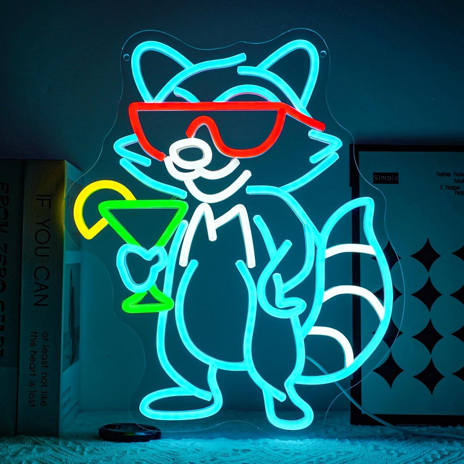 Raccoon With Sunglasses Cockta - Home Bar Lounge review and price