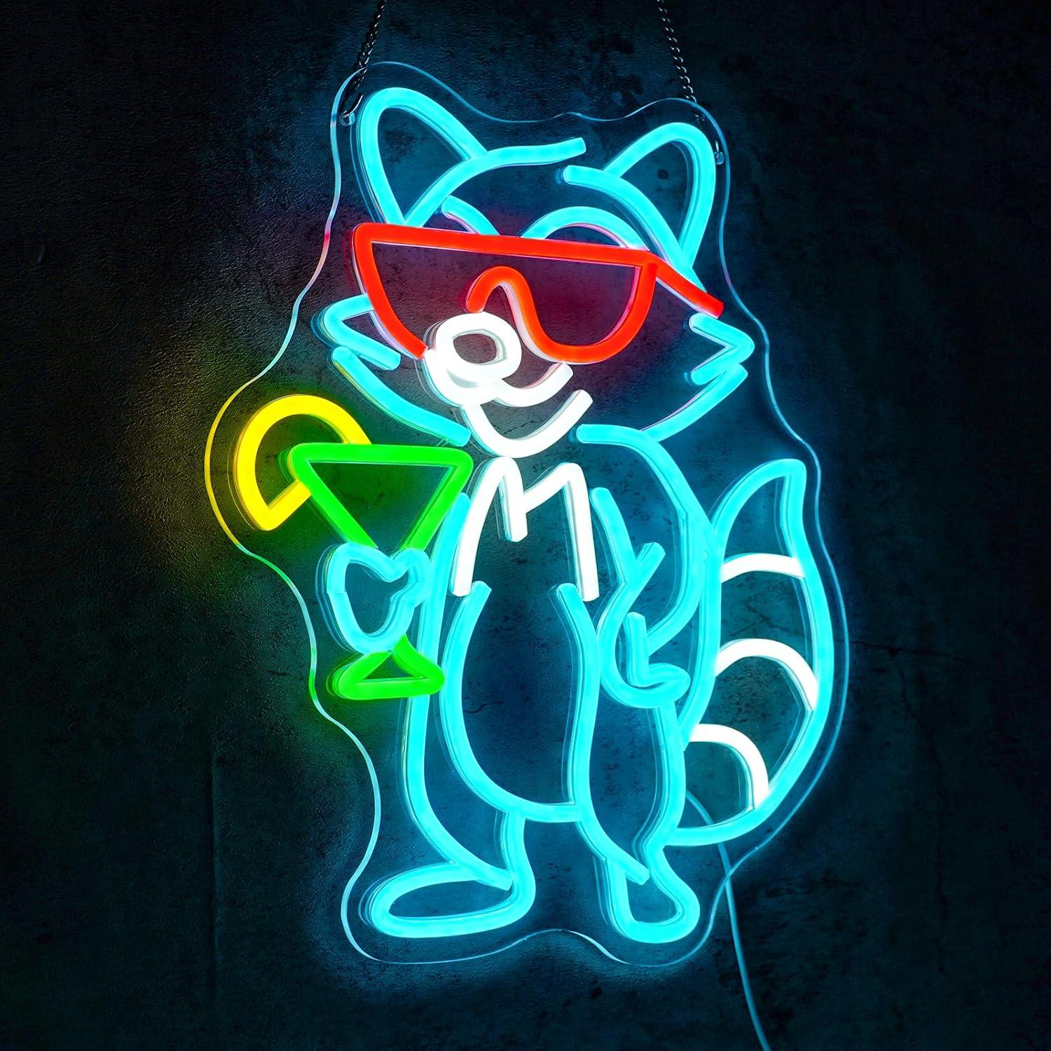 Raccoon With Sunglasses Cockta - Home Bar Lounge review and price