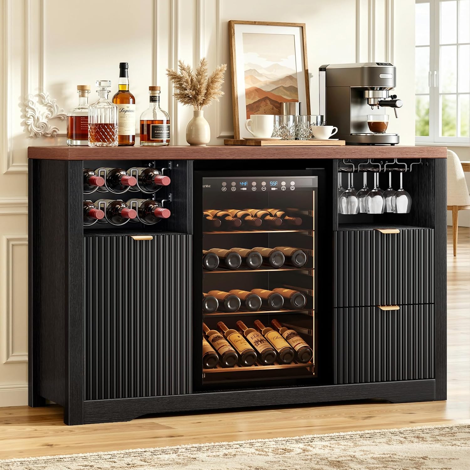 Coffee Bar Cabinet with Mini F - Home Bar And Fridge review and price