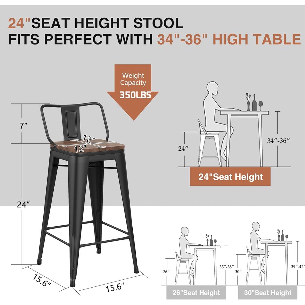 24 Inch Bar Stools Set o 4 Ind - Home Bar And Counter review and price
