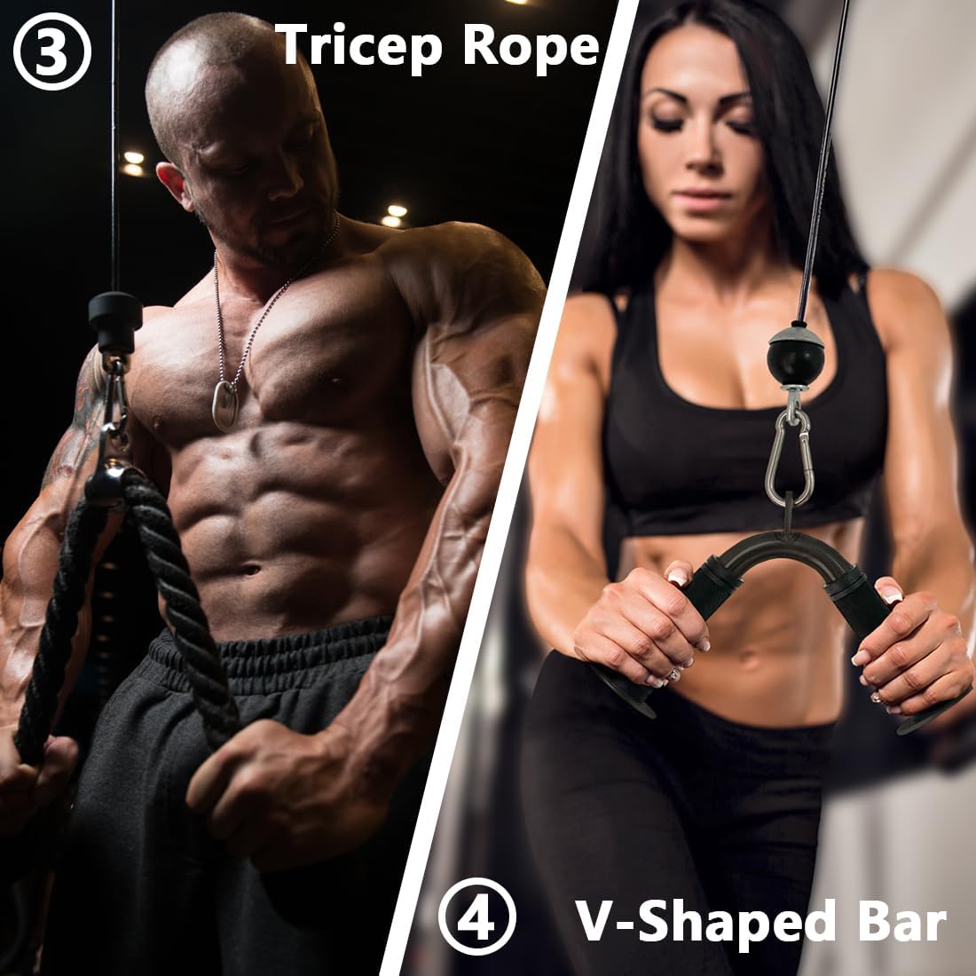 Home Gym Cable Attachments Set - Home Bar And Gym review and price