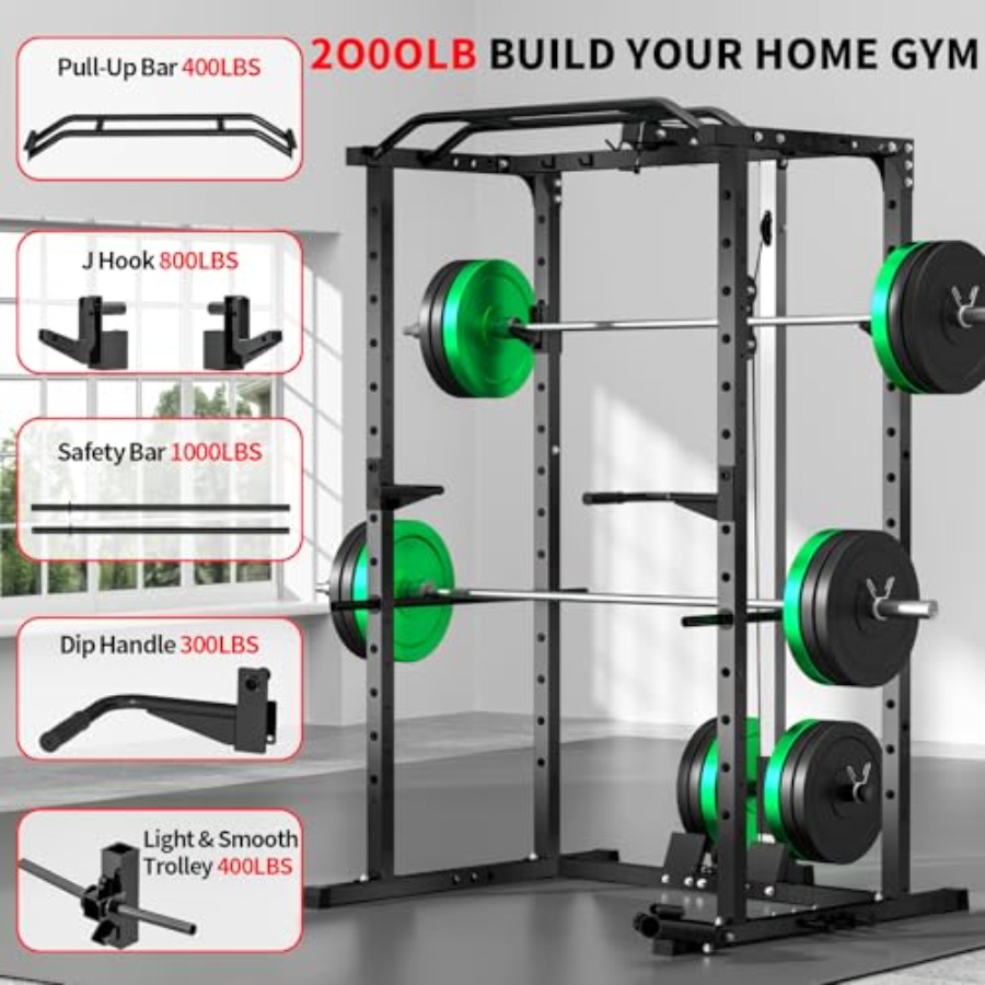 Home gym power rack with LAT p - Home Bar And Gym review and price