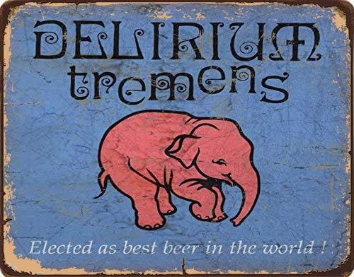 Tin Sign For Delirium Tremens  - Home Bar And Coffee review and price