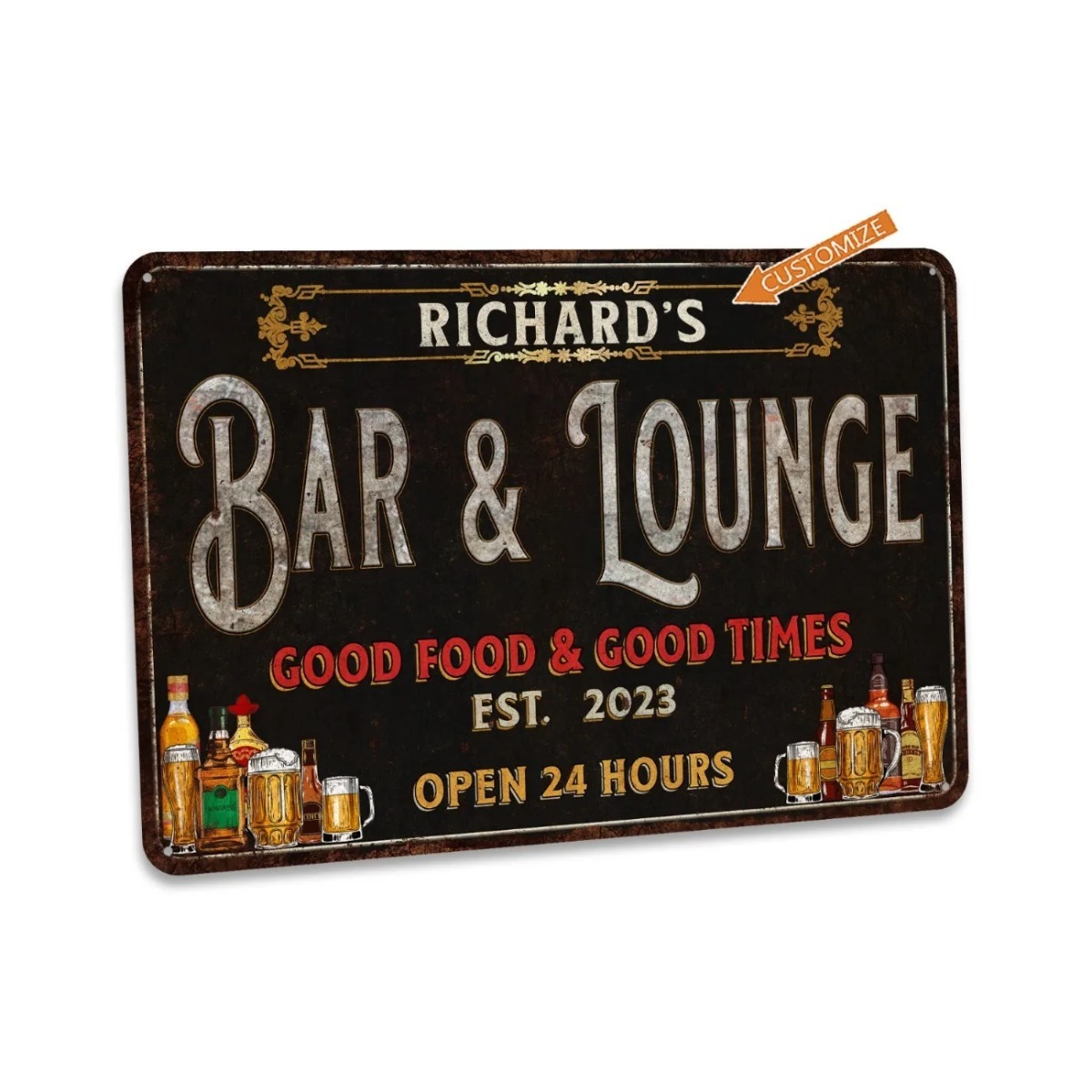 Custom Bar & Lounge Sign Bar a - Home Bar Lounge review and price