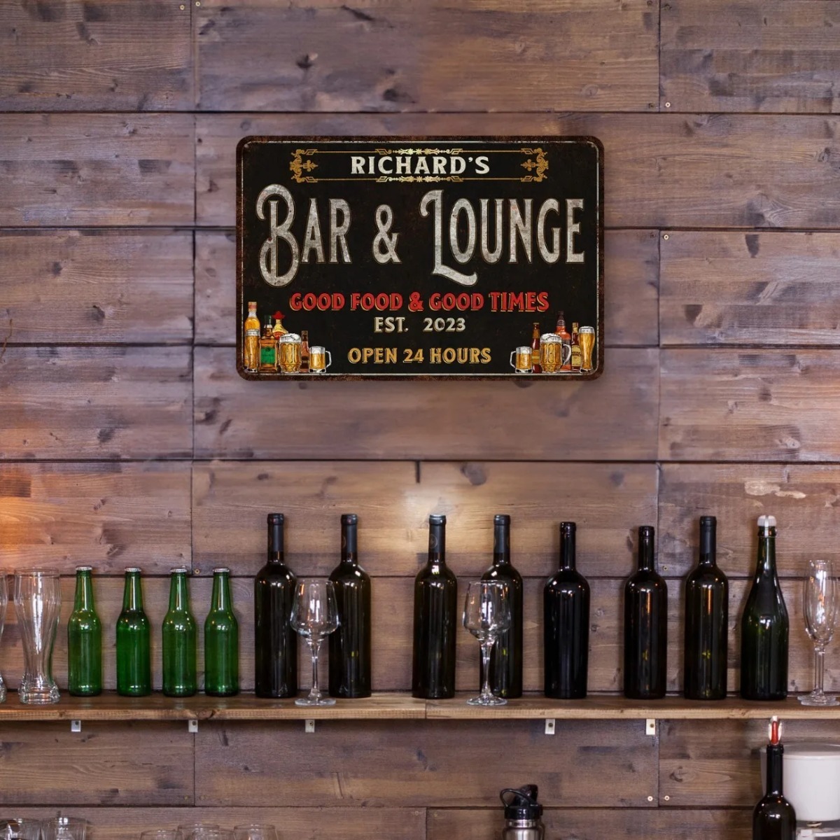 Custom Bar & Lounge Sign Bar a - Home Bar Lounge review and price
