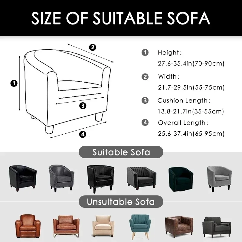 Elastic Club Chair Cover Jacqu - Home Bar Lounge review and price