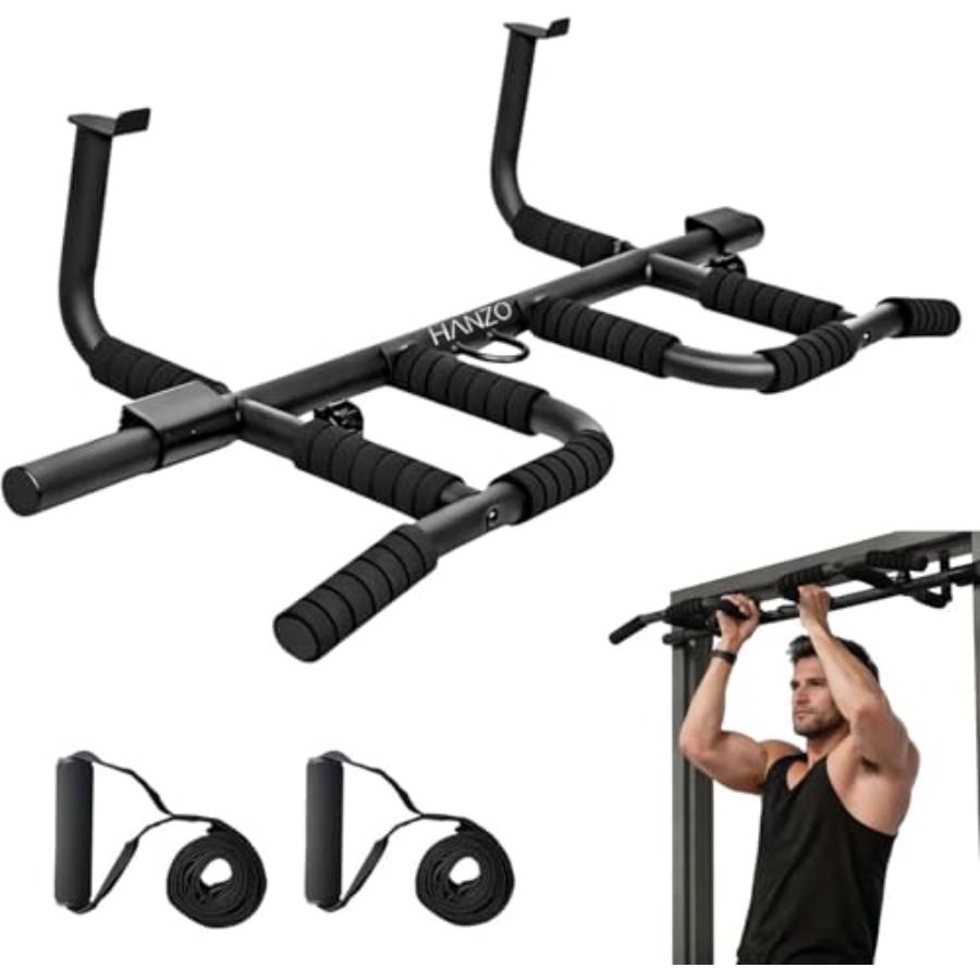 Doorway Pull Up Bar Set with S - Home Bar And Gym review and price