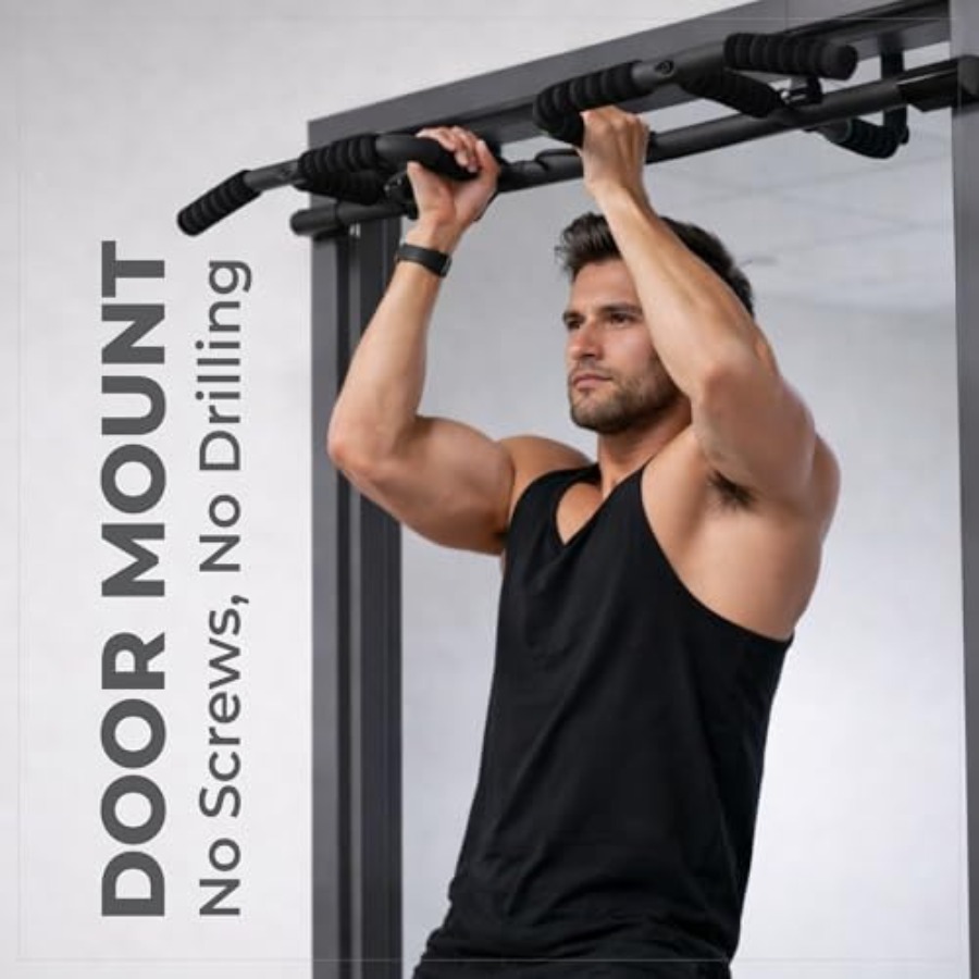 Doorway Pull Up Bar Set with S - Home Bar And Gym review and price