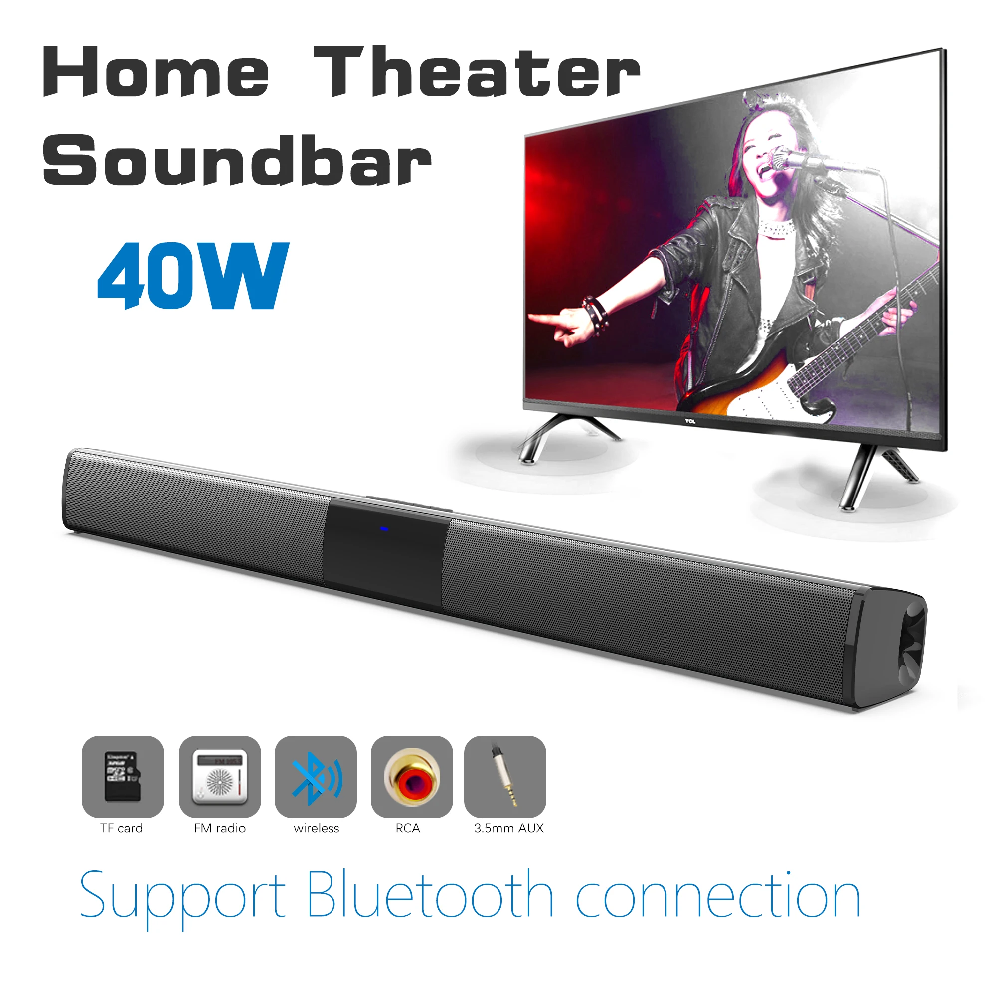 40W High Power Soundbar for TV - Home Bar And Theater review and price