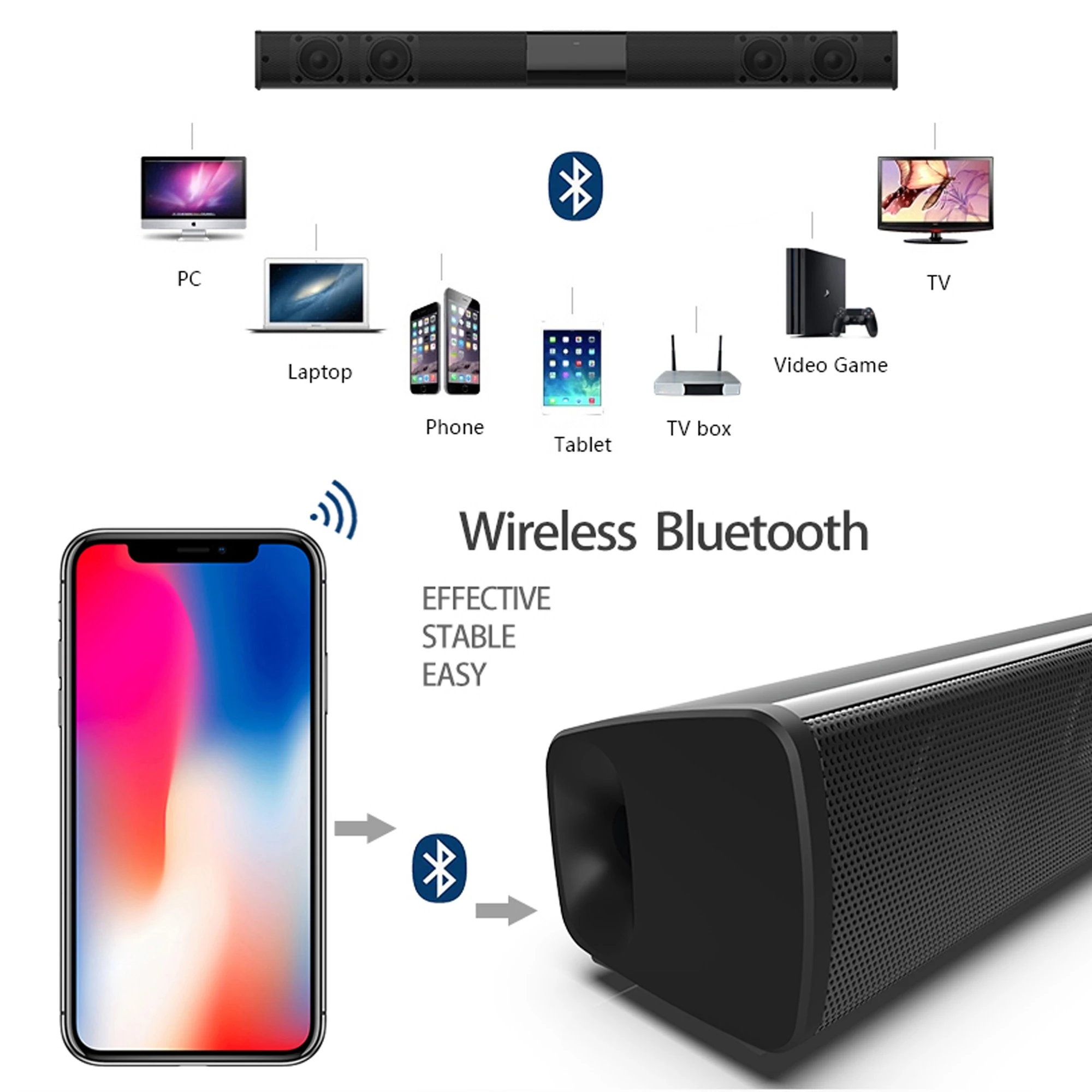 40W High Power Soundbar for TV - Home Bar And Theater review and price