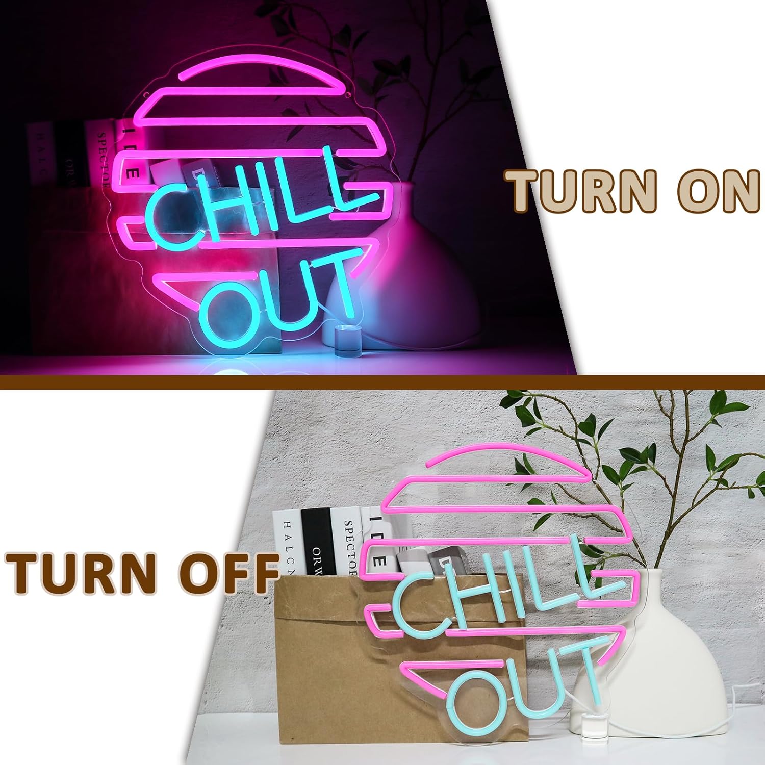 Chill Out Neon Sign for Wall D - Home Bar Lounge review and price