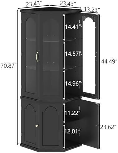 Corner Bar Cabinet w/LED Light - Home Bar Shelves review and price