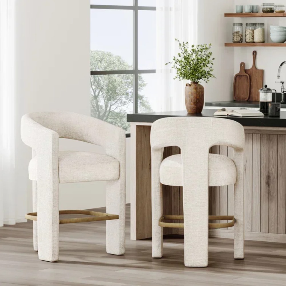 Modern Upholstered Counter Sto - Home Bar And Counter review and price