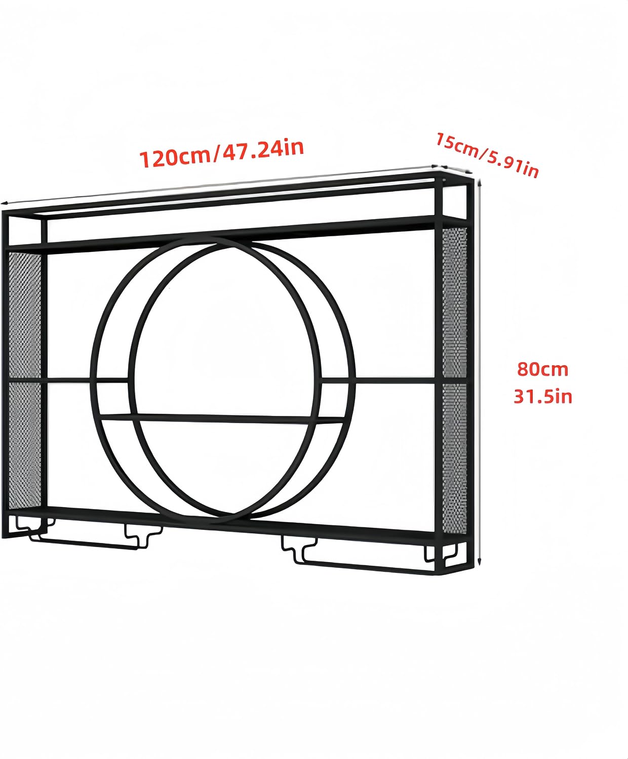 Black Metal Wall Mounted Wine  - Home Bar Shelves review and price