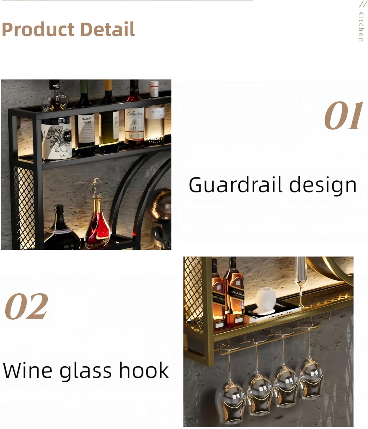 Black Metal Wall Mounted Wine  - Home Bar Shelves review and price