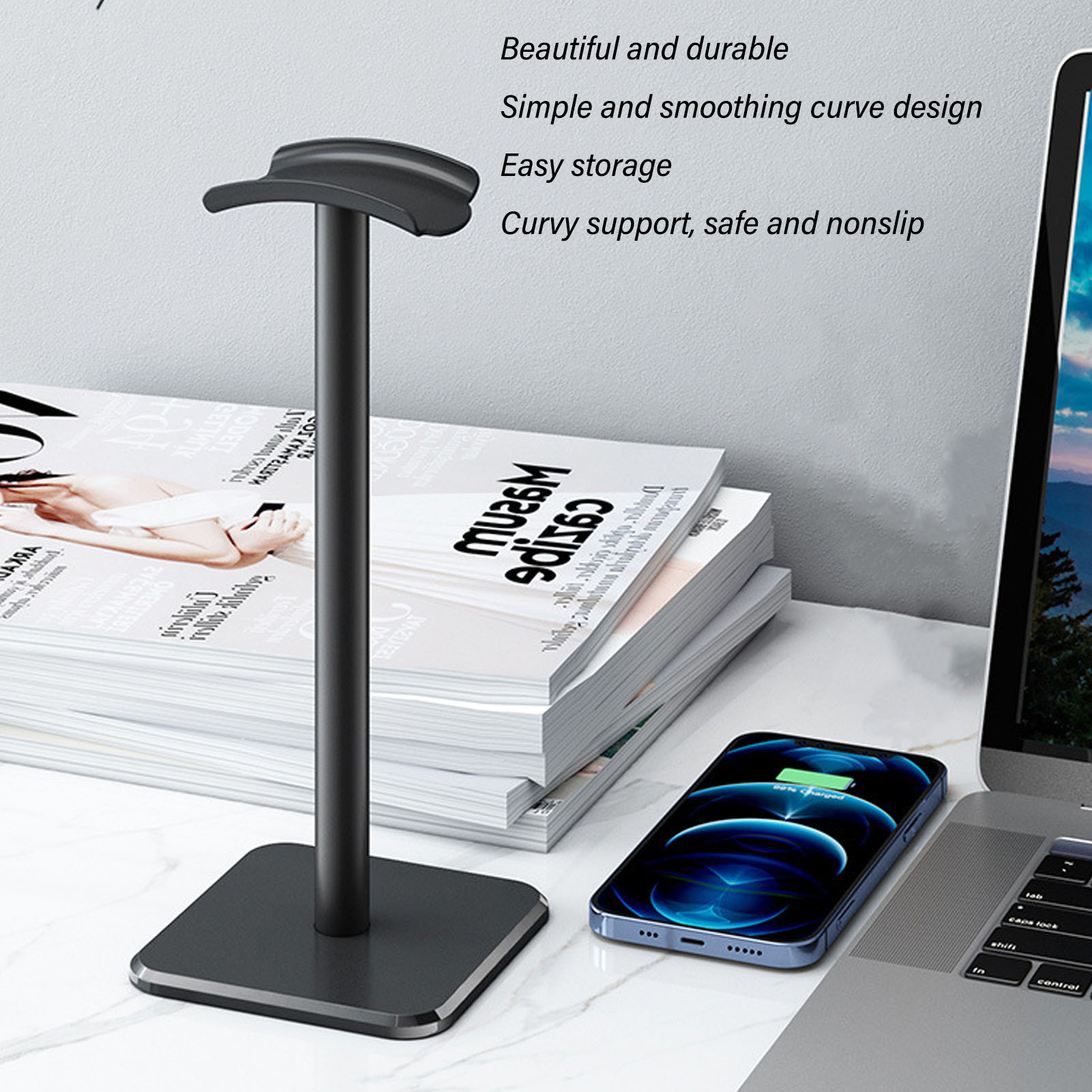 Headphone Stand Rounded Corner - Home Bar Stand review and price