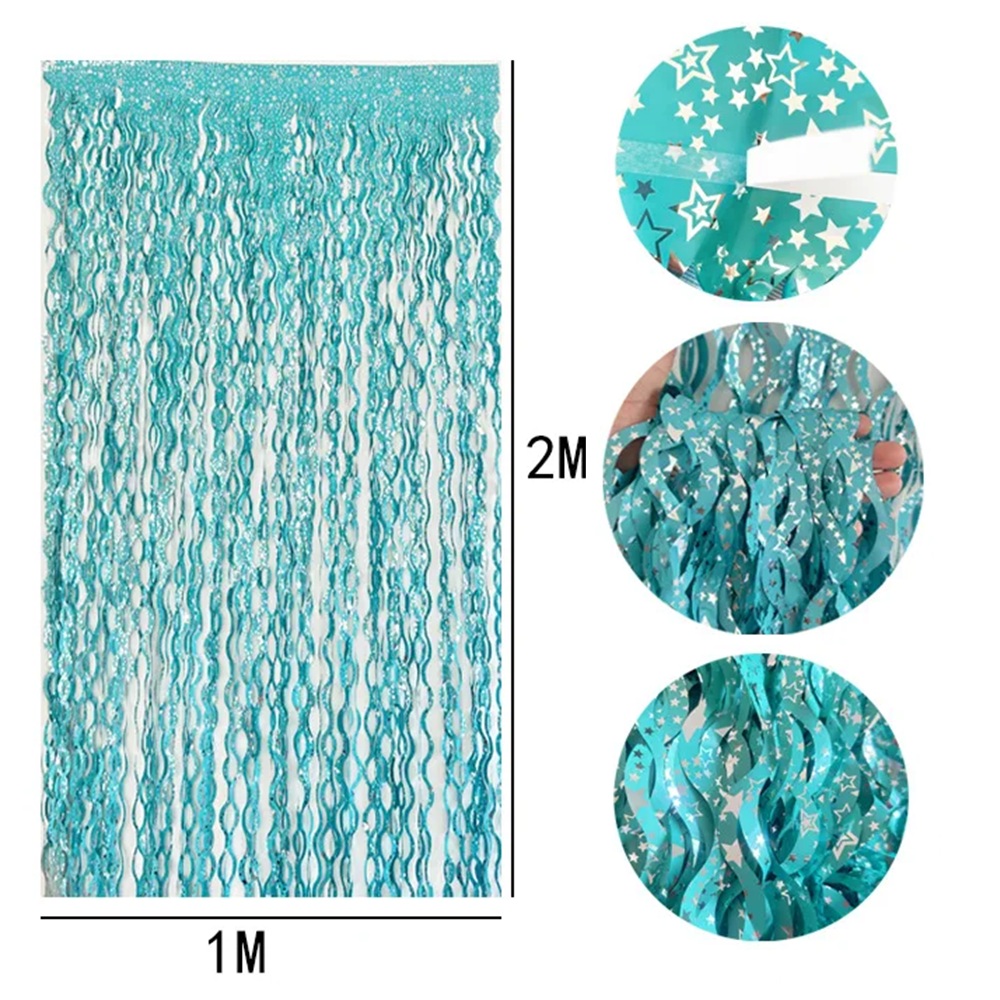 2Packs Teal Blue Pink Foil Cur - Home Bargains review and price